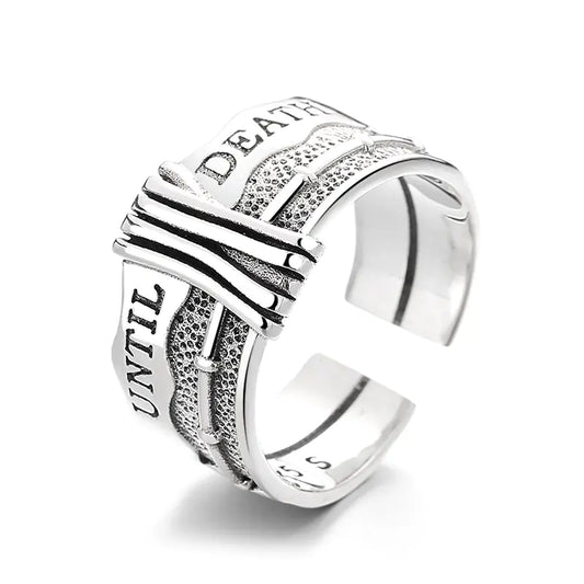 Sterling Silver Vintage Distressed Ring